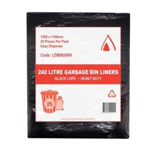 240 ltr Heavy Duty Wheelie Garbage Bag