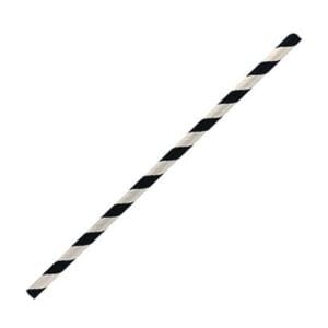 Paper Straw Regular-Black Stripe 2500 Pcs/CTN