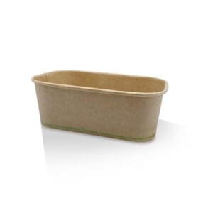 PLA Coated Kraft  Rectangular Container 750ml 300 Pcs/CTN