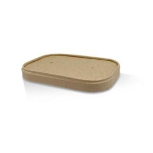 PLA Coated Kraft  Rectangular Container LID- Fit 500-1000ml