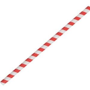 Paper Straw Jumbo- Red Stripe 2500 Pcs/CTN