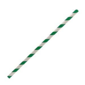 Paper Straw Regular-Green Stripe 2500 Pcs/CTN