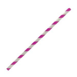Paper Straw Regular-Pink Stripe 2500 Pcs/CTN