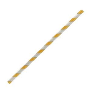 Paper Straw Regular-Yellow Stripe 2500 Pcs/CTN