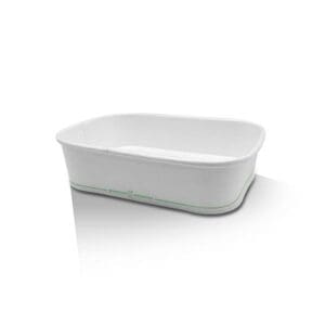 PLA Coated White Rectangular Container 500ml 300 Pcs/CTN